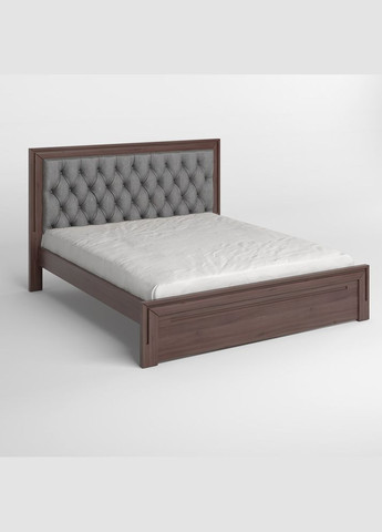 Двуспальная деревянная кровать Торонто Т3/Аляска 93 (серый) 140х190 см (MBG-8024) Mebigrand (368281675)