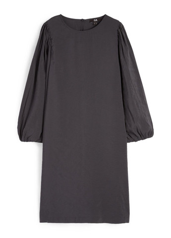 Серое кэжуал платье из модала C&A однотонное