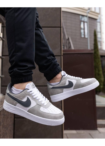 КРОСІВКИ ЖІНОЧІ NIKE AIR FORCE WHITE SILVER НАЙК АІР ФОРС 1 ПРЕМІУМ No Brand білі зими (368884583)