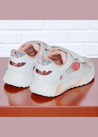 Белые демисезонные ортопедические кроссовки для девочки на липучках weestep вистеп Waldi