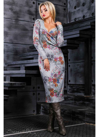 Серое платье 888.2372 Seventeen