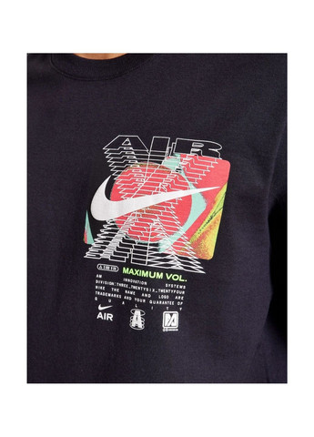 Чорна футболка чоловіча max volume tee black Nike
