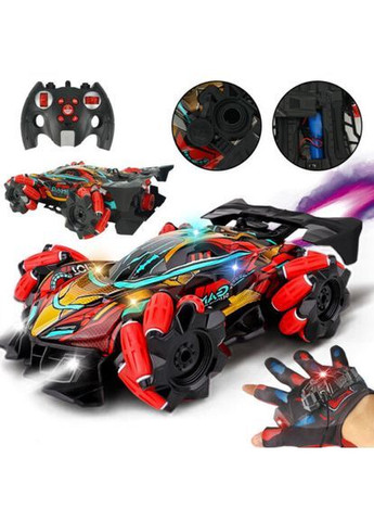 Машинка на радиоуправлении + перчатка для управления трюковая дрифт, 360°, свет, звук, пускает пар No Brand Perfect (368832005)