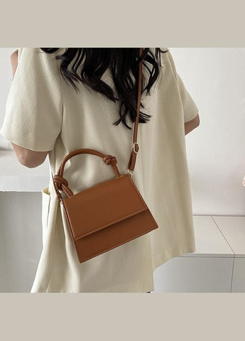 Жіноча сумка 4327 крос-боді коричнева No Brand (306709549)