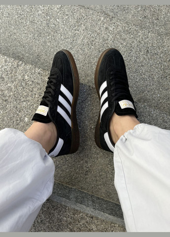 Чорні Осінні кросівки чоловічі і жіночі adidas spezial handball black | адідас спеціал чорні No Brand
