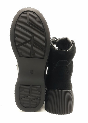 Осенние женские ботинки зимние черные замшевые l-18-2 23,5 см (р) Lonza