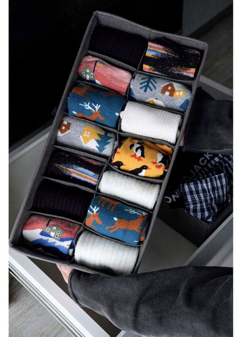 Компактный набор органайзеров для белья 2шт (беж) Organize (356473607)