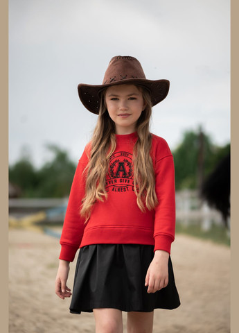 Червона сукня світшот never give up ALNEST (297466963)