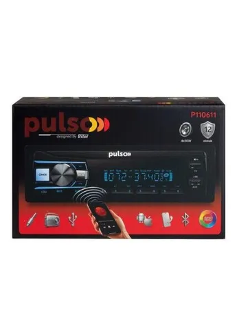Оригинал! Автомагнитола RGB, USB, FM, RCA, LCD-дисплей, 4х50 Вт (P110611) PULSO RGB, USB, FM, RCA, LCD-дисплей, 4х50 Вт (401017091)
