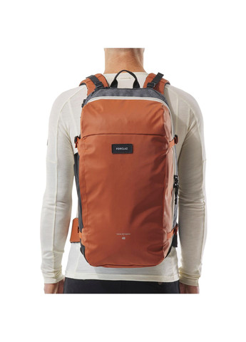 Туристический Рюкзак Travel 40л 60 x 32 x 27 см с Дождевиком Оранжевый FORCLAZ (342966885)