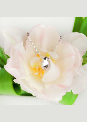 Кольє зі срібла Крапля на тоненькому ланцюжку без каміння No Brand (333705919)