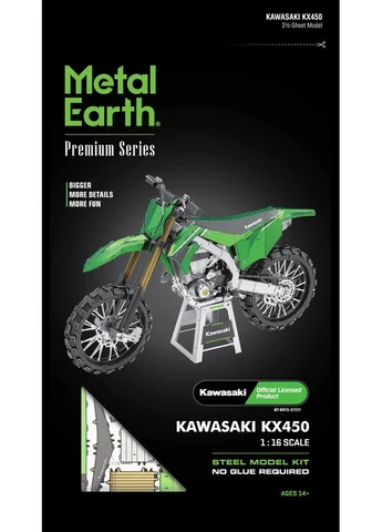 Металлический 3D конструктор "Мотоцикл Kawasaki KX-450", PS2015 Metal Earth (393102833)
