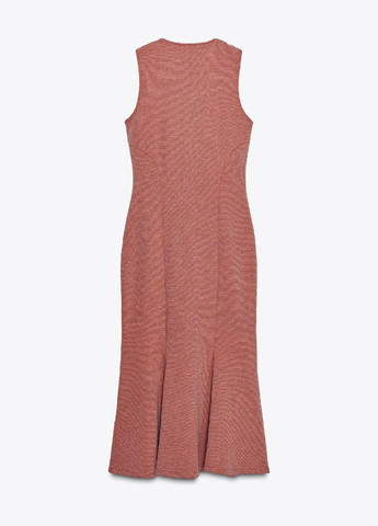 Лососевое повседневный платье Zara однотонное