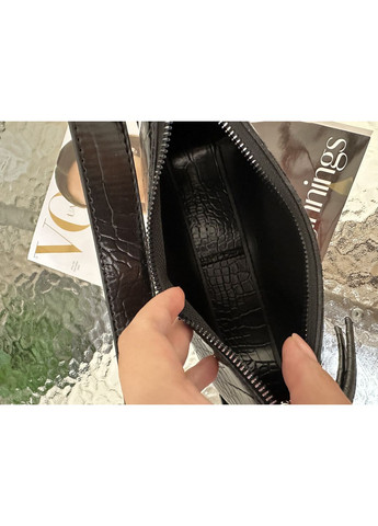 Сумочка багет женская фактурная экокожа синяя No Brand (356178907)