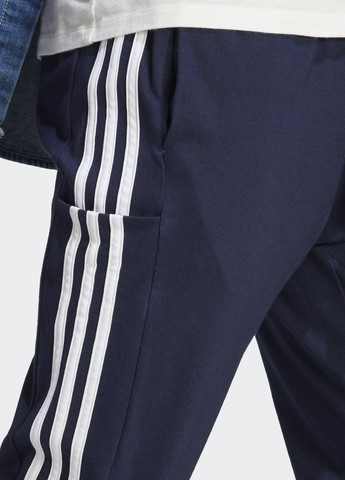 Джогери Essentials Single Jersey Tapered Open Hem 3-Stripes adidas (280948022)
