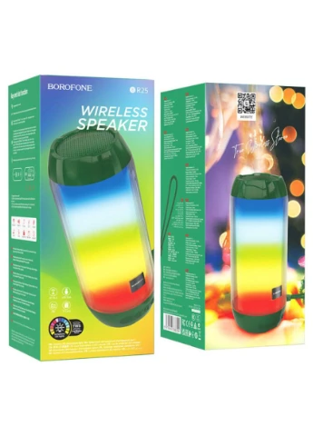 Портативна колонка BR25 Crazy sound colorful luminous BT speaker Dark Green Borofone (301089819)