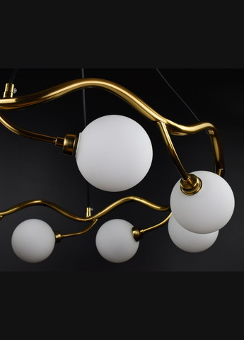 Люстра подвесная на 8 лампочек 26857 Латунь 40-140х65х65 см. Sunnysky (364495612)