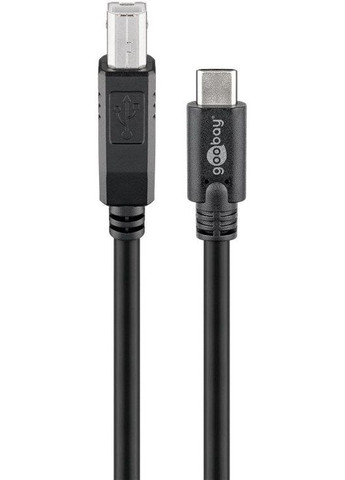 Перехідник USB Type C to USB2.0 B M/M (тато/тато) 1.0m (USB2.0) D=3.8mm Gold Cu Lucom (370888558)