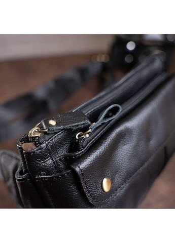 Бананка шкіряна 14809 Чорна Vintage (366880866)