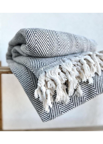 Покривало бавовняне темносірий колір 200х230 см ZEINTEX Danmark (315347280)