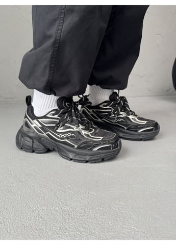 Черные демисезонные кроссовки мужские Saucony 2k Cavalry Black | Сауконі 2К Кавалрі