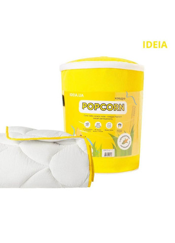 Ковдра Попкорн зимова євро 200х220 см антиалергенна з кукурудзяним наповнювачем біла IDEIA (342128369)