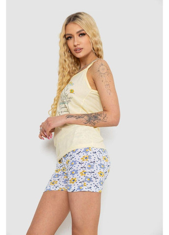 Темно-синяя женская пижама с принтом, цвет серый, 238r3052 Ager