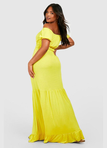 Желтое платье Boohoo