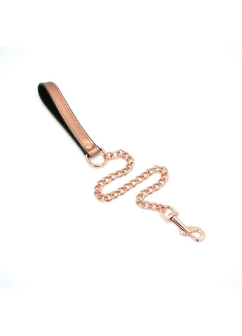Широкий ошейник с поводком Rose Gold Memory Collar with Leash, натуральная кожа Liebe Seele (345708418)