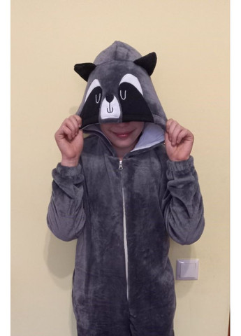 Домашній костюм кігурумі Єнот комбінезон піжама тепла з велсофту V&V (363849370)