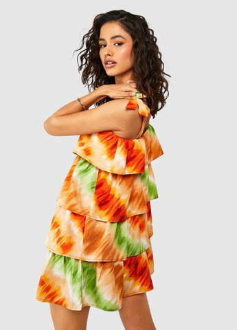 Помаранчева повсякденний сукня Boohoo тай-дай