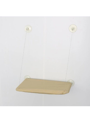 Лежак лежанка спальное место гамак подвесной на окно для животных кота кошки нагрузка до 22 кг 54x32 см (477639-Prob) Бежевый Unbranded (298534692)