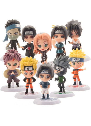 Наруто Naruto Сакура Забуза Гаара Саске набор фигурок аниме коллекционные игровые фигурки 10шт Shantou (296666364)
