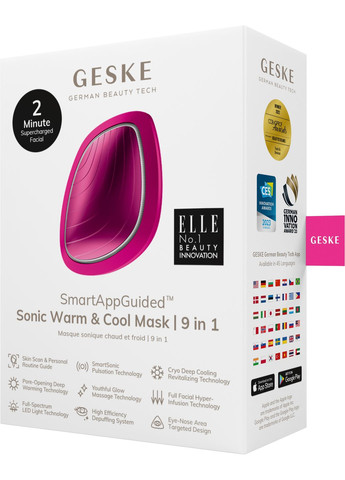 Ультразвукова маска тепло та холод Sonic Warm&Cool Mask 9в1 magenta GESKE (341526262)