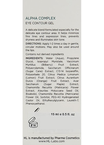 Гель для век Alpha Complex Eye Contour Gel 20ml (170885-12738) Holy Land (368857349)