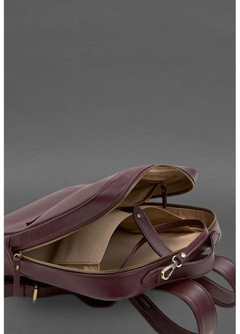 Шкіряний міський рюкзак на блискавці Cooper maxi бордовий BlankNote (348359124)