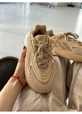 КРОССОВКИ ЖЕНСКИЕ ADIDAS OZELIA BEIGE V2 АДИДАС ОЗЕЛИЯ No Brand бежевые демисезоны (367172209)