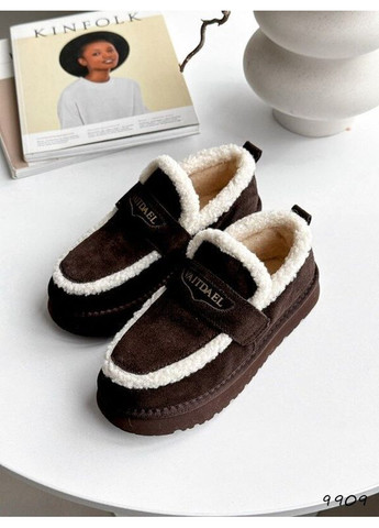 Угги лоферы женские натуры. замша, зимние лоферы шоколад, лоферы коричневые зимние код 9909 ITTS (368527967)