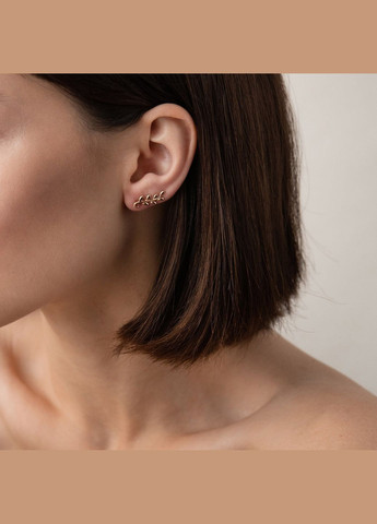 Сережки - клаймбери Гілочки в червоному золоті с07581 Oniks (266554553)