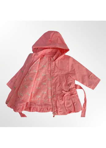Розовая демисезонная детская куртка с подстежкой для девочки quadrifoglio розовая (1067) Quadri foglio