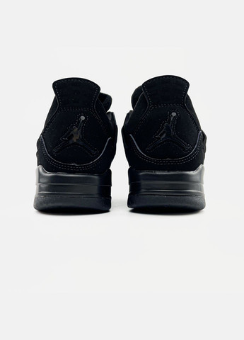 Черные демисезонные кроссовки мужские и женские nike jordan retro 4 black cat | найк джордан ретро 4 черные No Brand