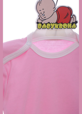 Боди с длинным рукавом для девочки интерлок розовый 86 см (42011) BABYKROHA (297199395)