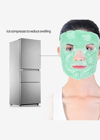 Крижана гелева маска для обличчя проти зморшок знімає втому зміцнює шкіру гаряча холодна терапія зелена No Brand (300583395)