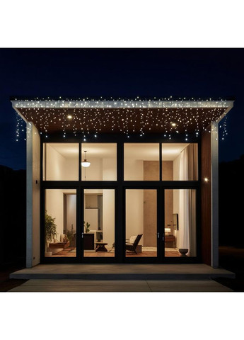 Уличная гирлянда Бахрома 12 м 200 LED белый провод Белый 12MWW Garlando (370373316)