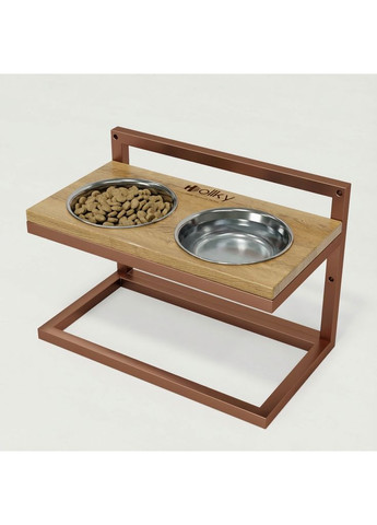 Миски на регулируемой подставке для средних собак Flex M (2×0.85 л) FM-422530-GLNT Hollky (365652725)