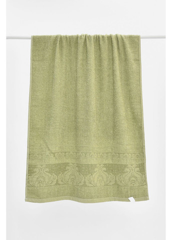 Рушник банний махровий зеленого кольору Let's Shop квітковий зелений