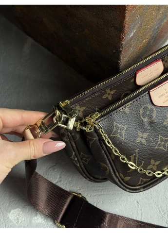 Сумка Луї Вітон 3 в 1 Multi Pochette, клатч коричневий через плече Луї Вітон 3 в 1 MDR No Brand (369935322)