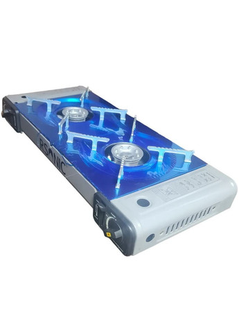 Настільна газова туристична плита RSonic для кемпінгу та дачі на 2 конфорки 1,5кВт (2104618919) No Brand (372466640)