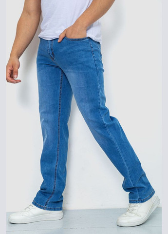 Голубые демисезонные джинсы мужские с потертостями, цвет голубой, Ager