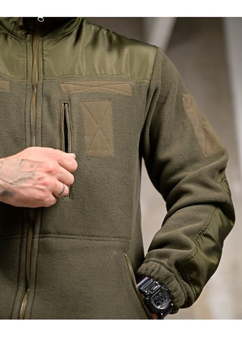 Армейская мужская демисезонная кофта на флисе олива Freedom (361677403)